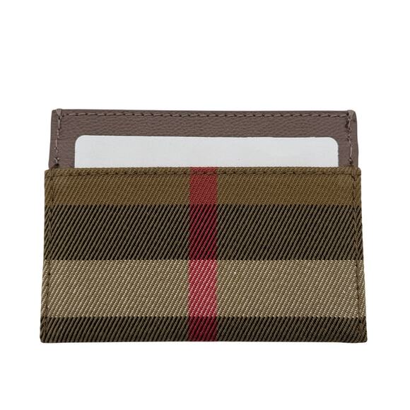RETAIL $260 Burberry Sandon Canvas Card Holder*BRAND-NEW FULL SET - Picture 1 of 3